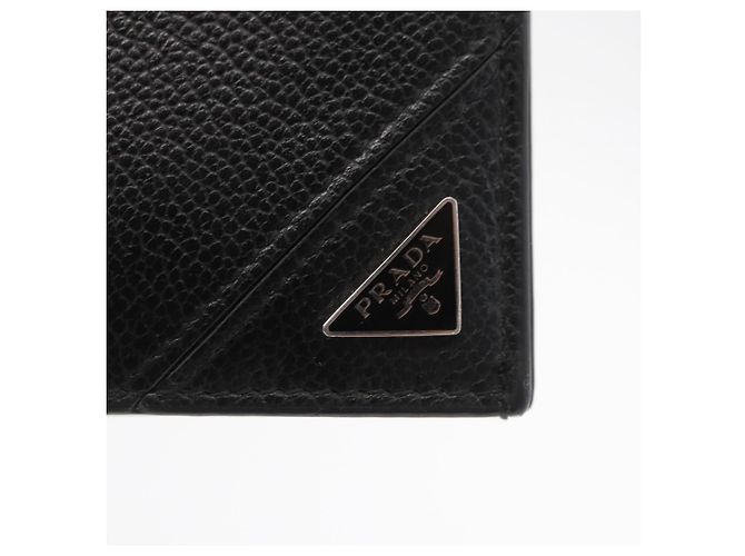 PRADA Lange Geldbörse Leder Schwarz Auth 169955V - Ansicht 8