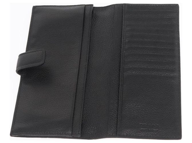 PRADA Lange Geldbörse Leder Schwarz Auth 169955V - Ansicht 9