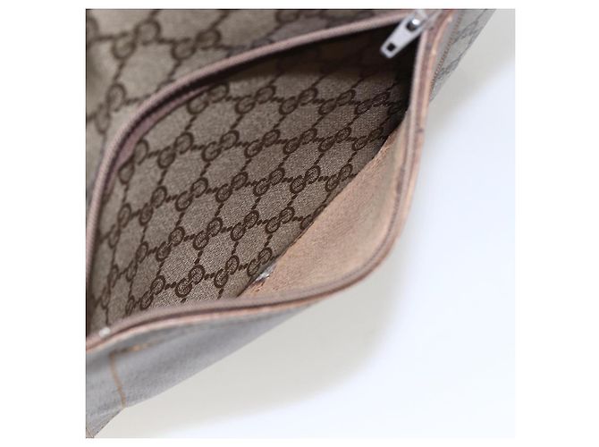 Borsa tote in PVC beige e rosso della linea Sherry GG Supreme di GUCCI Auth ep13075 - vista 12