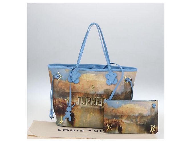 LOUIS VUITTON Masters Collection TURNER Neverfull MM Borsa Blu LV Auth 163470SM - vista 12