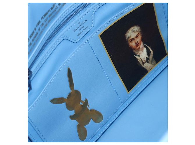 LOUIS VUITTON Masters Collection TURNER Neverfull MM Borsa Blu LV Auth 163470SM - vista 23