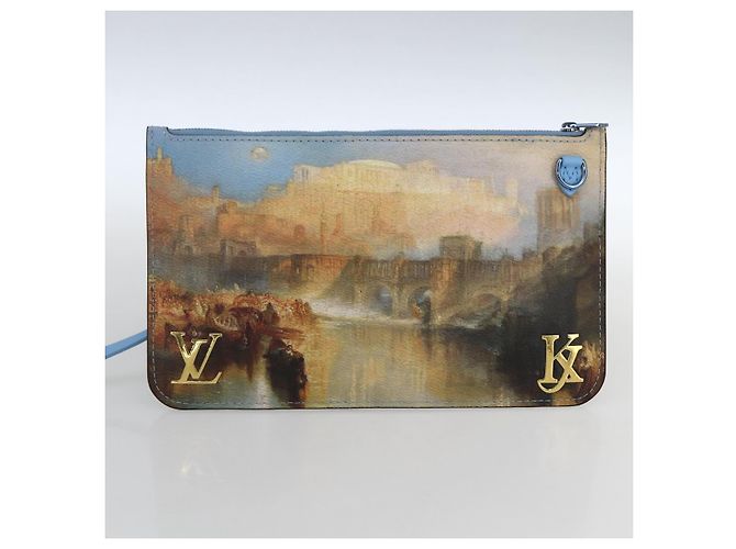 LOUIS VUITTON Masters Collection TURNER Neverfull MM Borsa Blu LV Auth 163470SM - vista 27