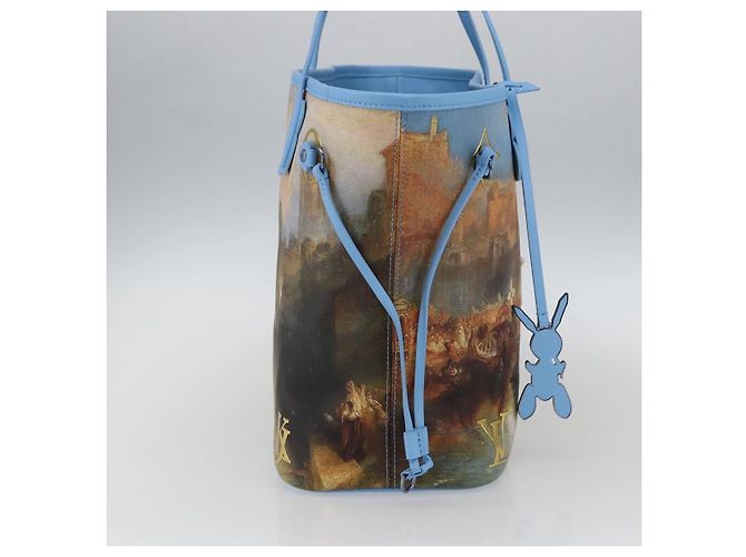LOUIS VUITTON Masters Collection TURNER Neverfull MM Borsa Blu LV Auth 163470SM - vista 3