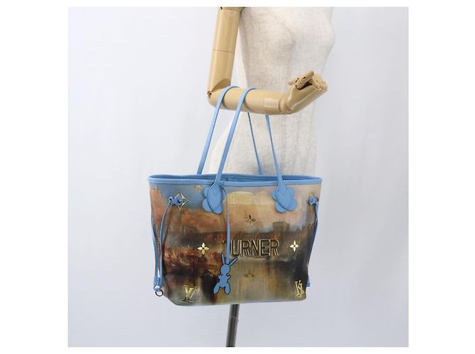 LOUIS VUITTON Masters Collection TURNER Neverfull MM Borsa Blu LV Auth 163470SM - vista 37