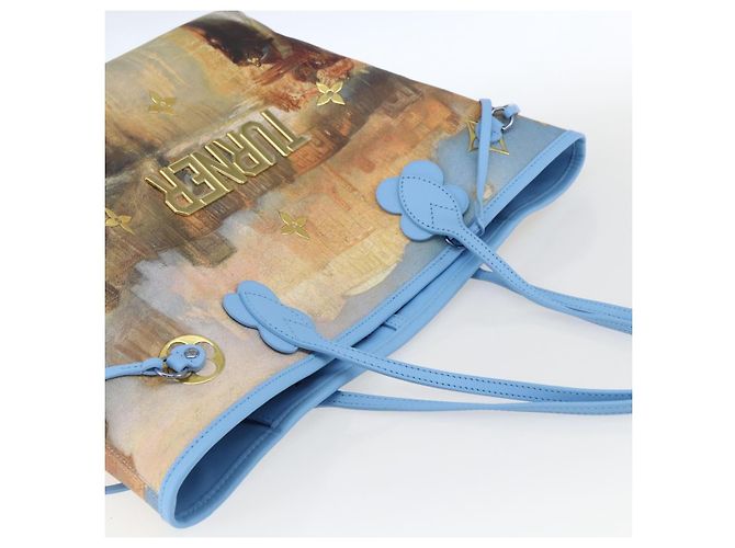 LOUIS VUITTON Masters Collection TURNER Neverfull MM Borsa Blu LV Auth 163470SM - vista 6