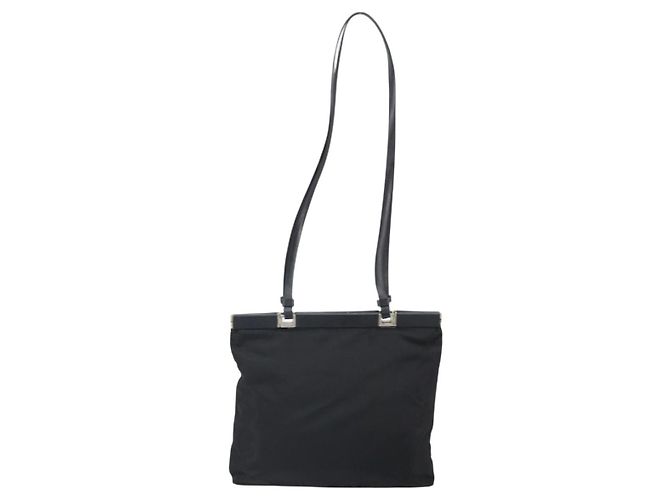 Borsa a Spalla PRADA Nylon Nero Argento Autentica 171629 - vista 2