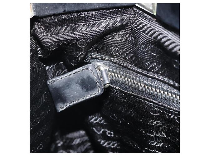 Borsa a Spalla PRADA Nylon Nero Argento Autentica 171629 - vista 20