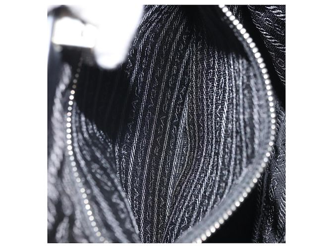 Borsa a Spalla PRADA Nylon Nero Argento Autentica 171629 - vista 21