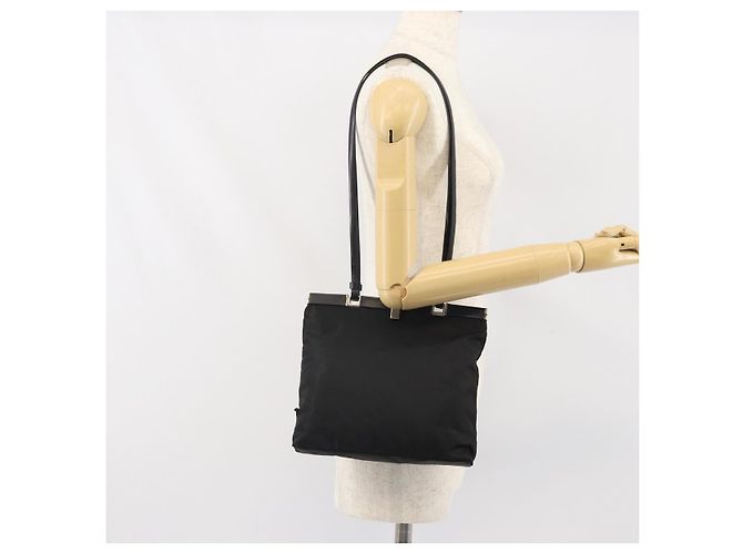 Borsa a Spalla PRADA Nylon Nero Argento Autentica 171629 - vista 22