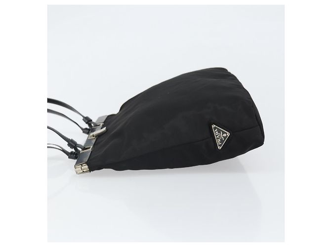 Borsa a Spalla PRADA Nylon Nero Argento Autentica 171629 - vista 4
