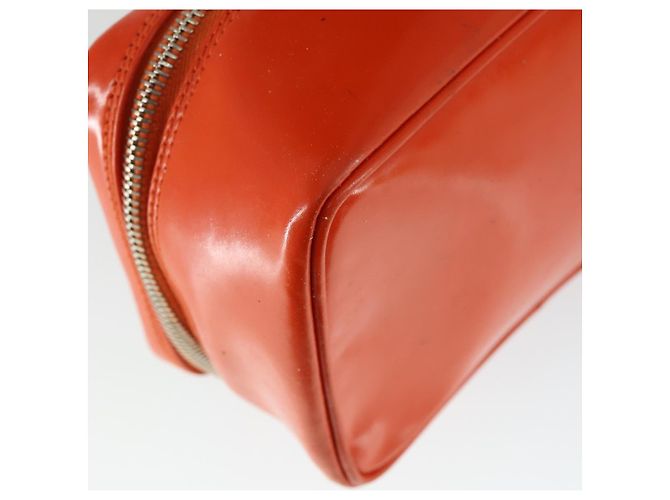Bamboo Borsa a mano Vanity in bambù GUCCI in vernice arancione argento 032 1956 0151 Auth 170518 - vista 14