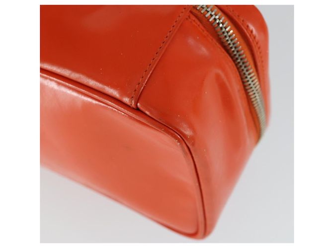 Bamboo Borsa a mano Vanity in bambù GUCCI in vernice arancione argento 032 1956 0151 Auth 170518 - vista 15
