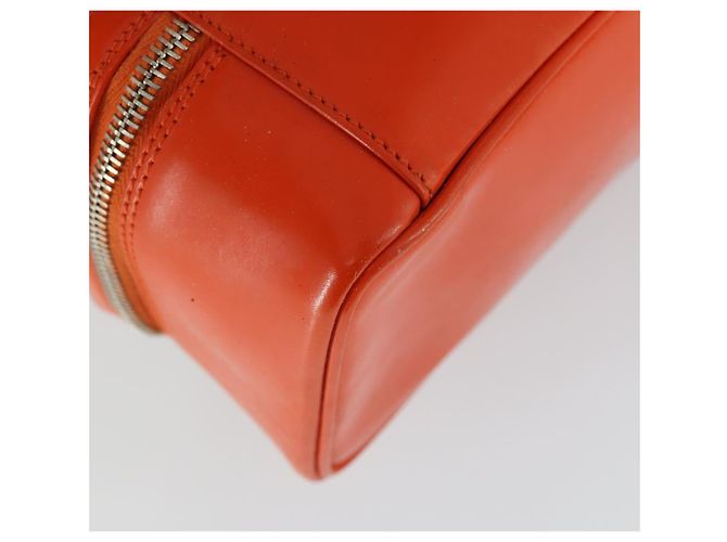 Bamboo Borsa a mano Vanity in bambù GUCCI in vernice arancione argento 032 1956 0151 Auth 170518 - vista 16