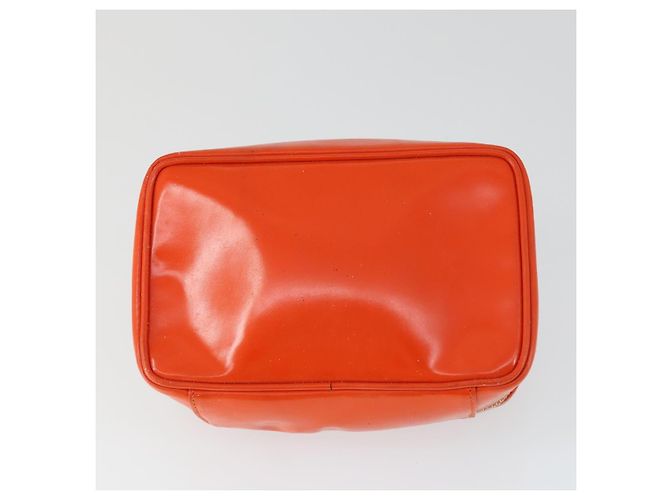 Bamboo Borsa a mano Vanity in bambù GUCCI in vernice arancione argento 032 1956 0151 Auth 170518 - vista 5
