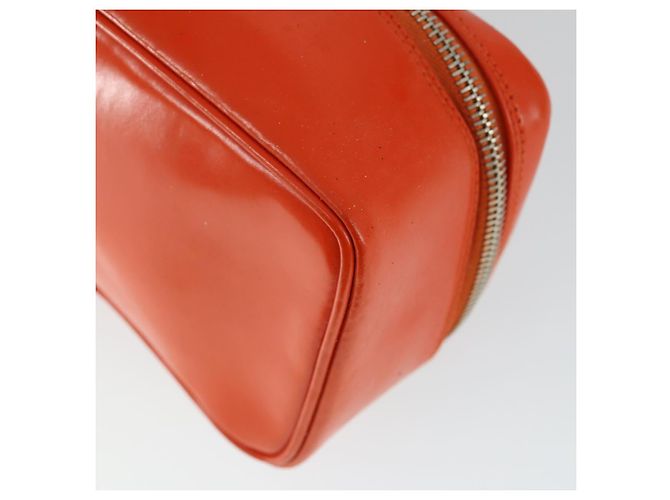 Bamboo Borsa a mano Vanity in bambù GUCCI in vernice arancione argento 032 1956 0151 Auth 170518 - vista 8