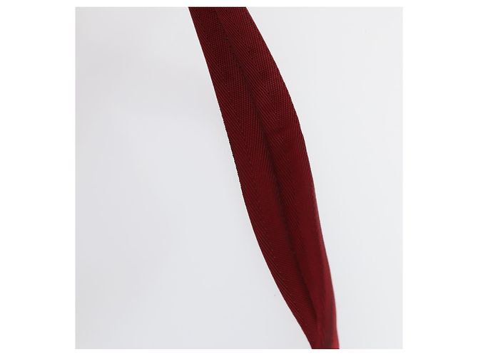 Borsa Boston PRADA Nylon 2way Rossa Argento Auth 169109 Rosso - vista 14