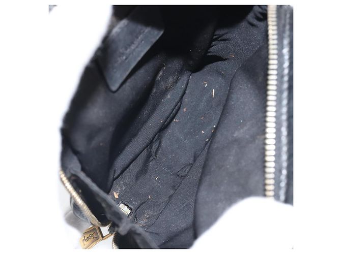 Pochette in pelle nera e oro SAINT LAURENT Auth bs33270 Nero D'oro - vista 10