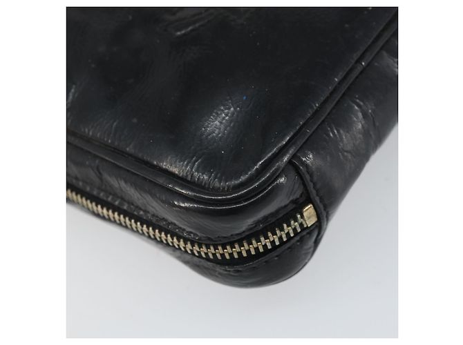 Pochette in pelle nera e oro SAINT LAURENT Auth bs33270 Nero D'oro - vista 14