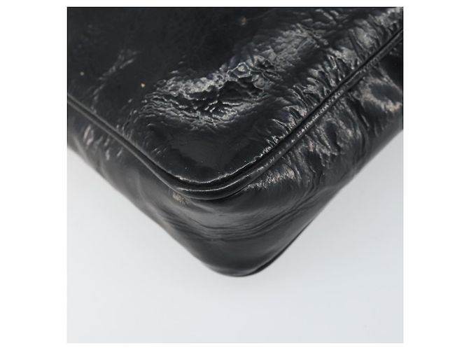 Pochette in pelle nera e oro SAINT LAURENT Auth bs33270 Nero D'oro - vista 16