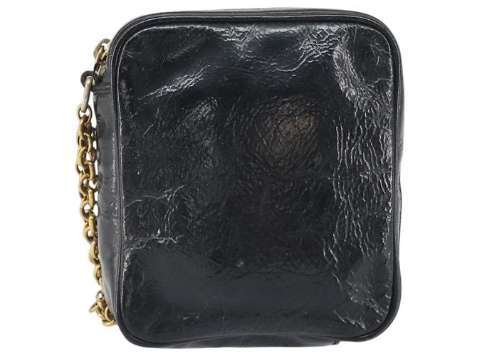 Pochette in pelle nera e oro SAINT LAURENT Auth bs33270 Nero D'oro - vista 2