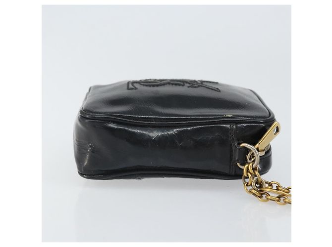 Pochette in pelle nera e oro SAINT LAURENT Auth bs33270 Nero D'oro - vista 3