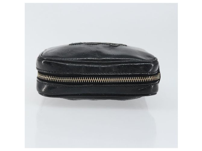 Pochette in pelle nera e oro SAINT LAURENT Auth bs33270 Nero D'oro - vista 4