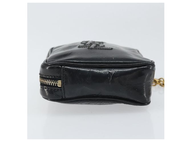 Pochette in pelle nera e oro SAINT LAURENT Auth bs33270 Nero D'oro - vista 6