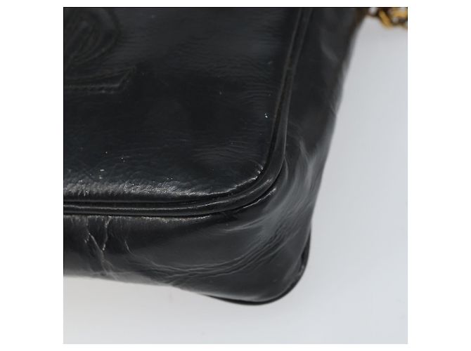 Pochette in pelle nera e oro SAINT LAURENT Auth bs33270 Nero D'oro - vista 7