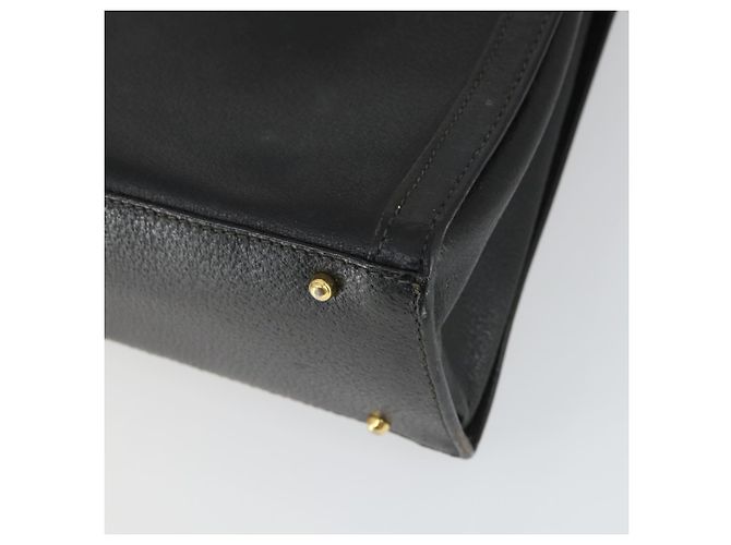 Borsa a mano in pelle Gucci Bamboo nera e oro 002 123 0260 Auth ep13295 Nero D'oro - vista 15