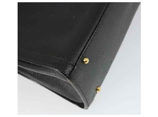 Borsa a mano in pelle Gucci Bamboo nera e oro 002 123 0260 Auth ep13295 Nero D'oro - vista 16
