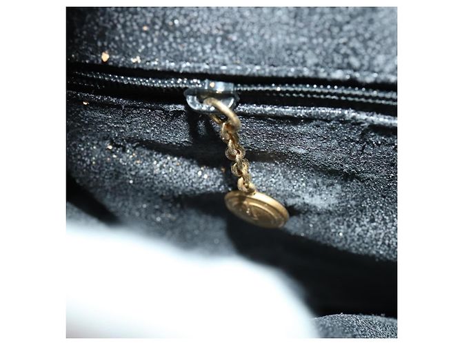 Borsa a mano in pelle Gucci Bamboo nera e oro 002 123 0260 Auth ep13295 Nero D'oro - vista 20