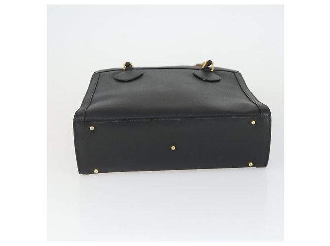 Borsa a mano in pelle Gucci Bamboo nera e oro 002 123 0260 Auth ep13295 Nero D'oro - vista 5