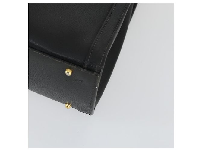 Borsa a mano in pelle Gucci Bamboo nera e oro 002 123 0260 Auth ep13295 Nero D'oro - vista 9