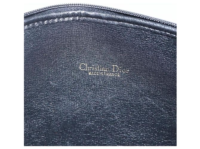 Pochette in tela Trotter Christian Dior Nero Oro Auth ti3761 D'oro - vista 13