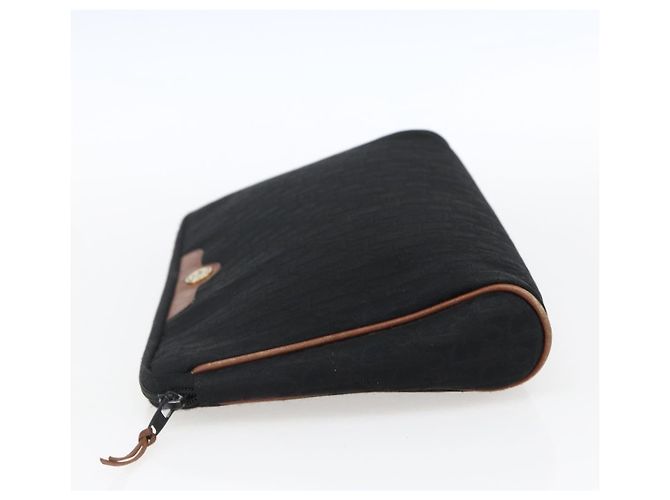 Pochette in tela Trotter Christian Dior Nero Oro Auth ti3761 D'oro - vista 4