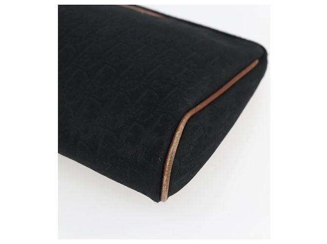 Pochette in tela Trotter Christian Dior Nero Oro Auth ti3761 D'oro - vista 8