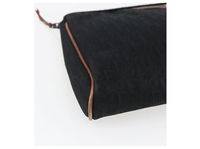 Pochette in tela Trotter Christian Dior Nero Oro Auth ti3761 D'oro - vista 9