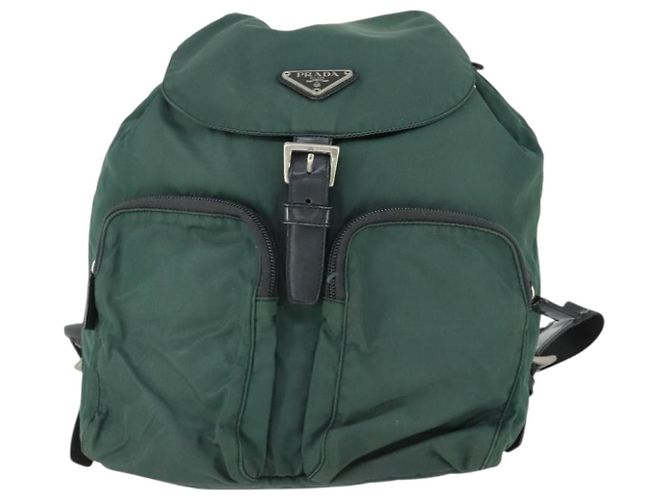 PRADA Rucksack aus Nylon grün silber authentisch 166306 - Ansicht 13