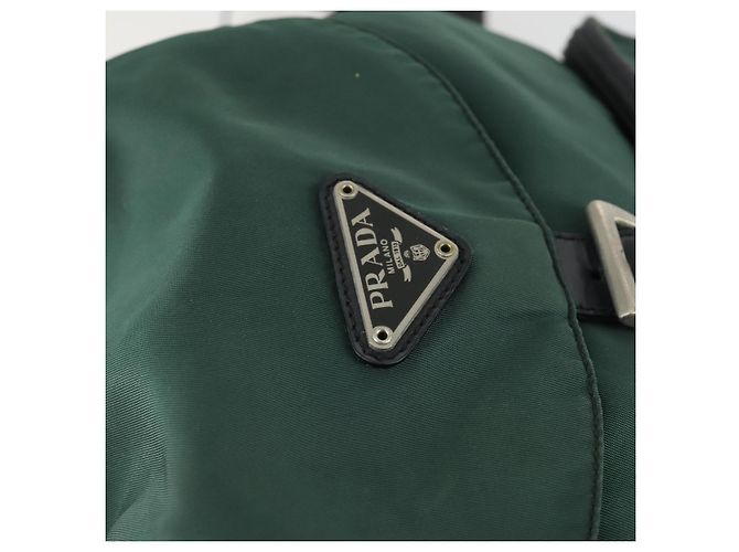 PRADA Rucksack aus Nylon grün silber authentisch 166306 - Ansicht 18