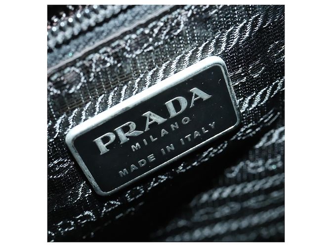 PRADA Rucksack aus Nylon grün silber authentisch 166306 - Ansicht 23