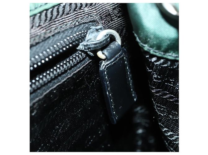 PRADA Rucksack aus Nylon grün silber authentisch 166306 - Ansicht 24