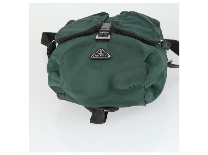 PRADA Rucksack aus Nylon grün silber authentisch 166306 - Ansicht 6