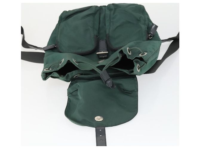 PRADA Rucksack aus Nylon grün silber authentisch 166306 - Ansicht 9