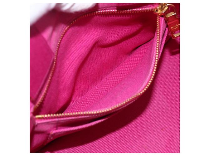 PRADA Canapa PM Borsa a mano in tela 2way Rosa Oro Auth ka2235 D'oro - vista 24