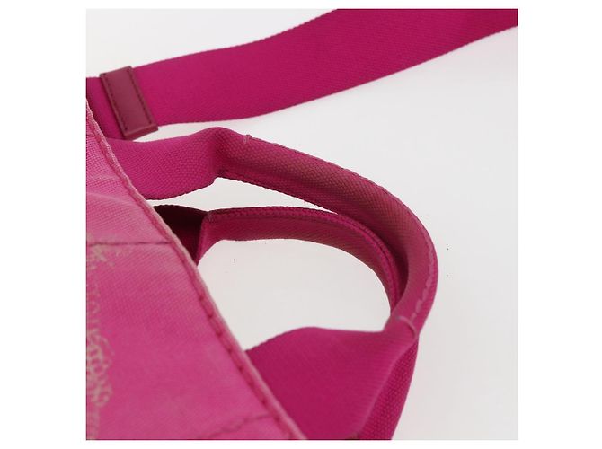 PRADA Canapa PM Borsa a mano in tela 2way Rosa Oro Auth ka2235 D'oro - vista 8