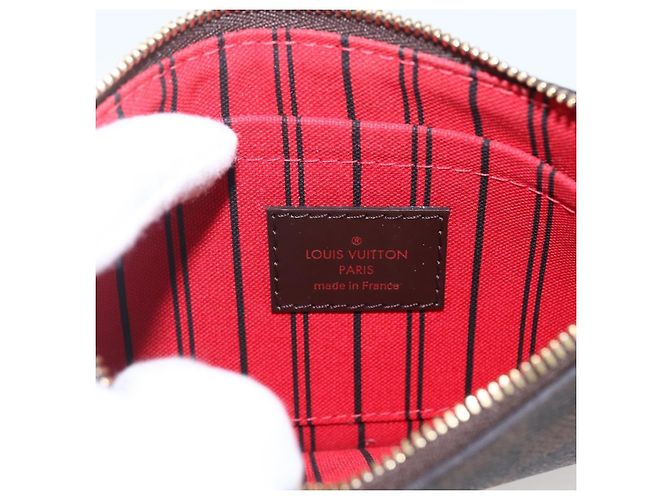 LOUIS VUITTON Pochette Neverfull PM Damier Ebene LV Auth BA10697 - vista 17