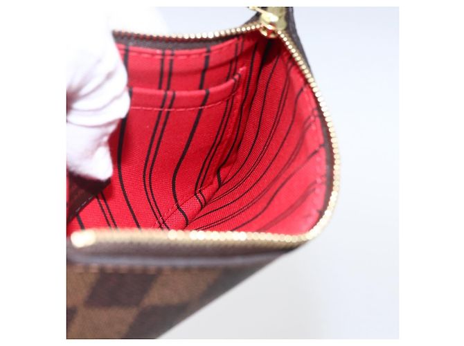 LOUIS VUITTON Pochette Neverfull PM Damier Ebene LV Auth BA10697 - vista 18