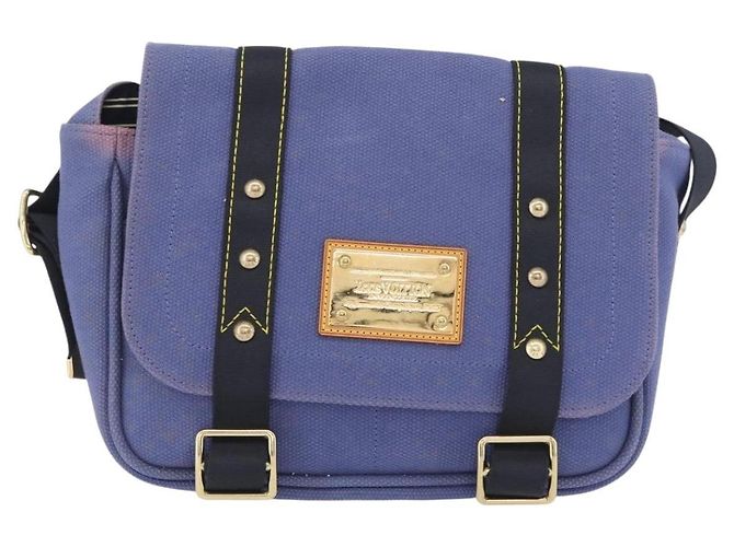 LOUIS VUITTON Antigua Buzzus PM Schultertasche Blau M40081 LV Auth BA10805 - Ansicht 13