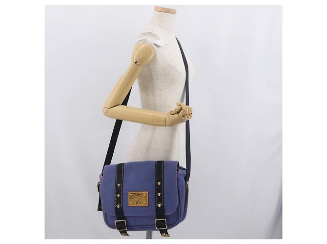 LOUIS VUITTON Antigua Buzzus PM Schultertasche Blau M40081 LV Auth BA10805 - Ansicht 23