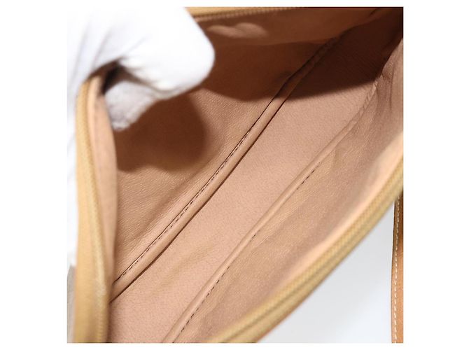 Gucci Borsa a Spalla Micro GG Supreme PVC Beige Oro Auth ep13139 D'oro - vista 11